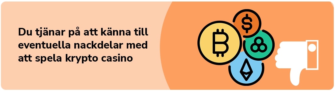 Tjäna på att känna till nackdelarna med valet av Bitcoin casino