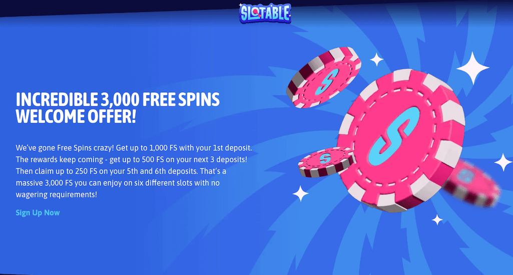 Slotable casino bonus 3000 freespins