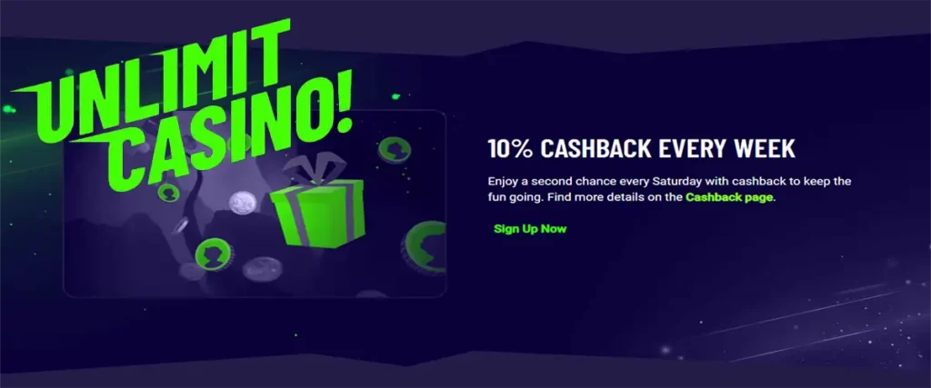 Unlimit Casino Cashback med MGA licens